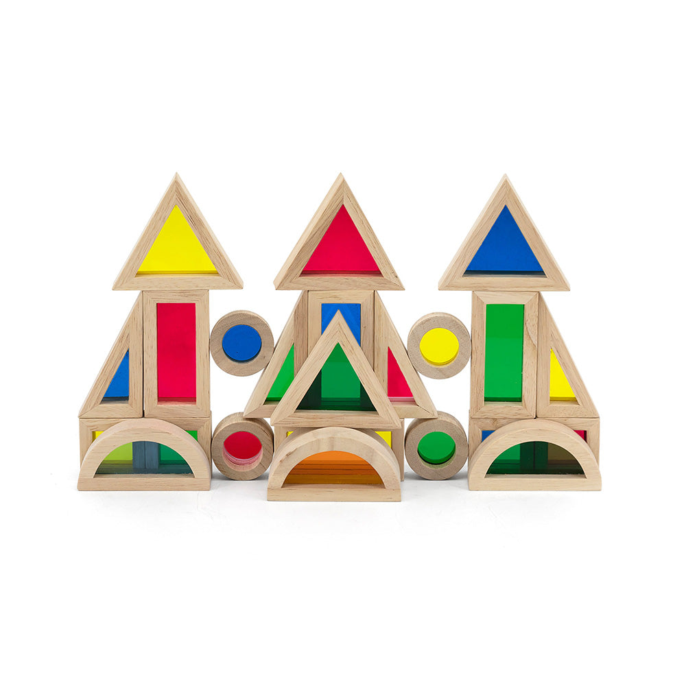 Rainbow Sensory Window Blocks