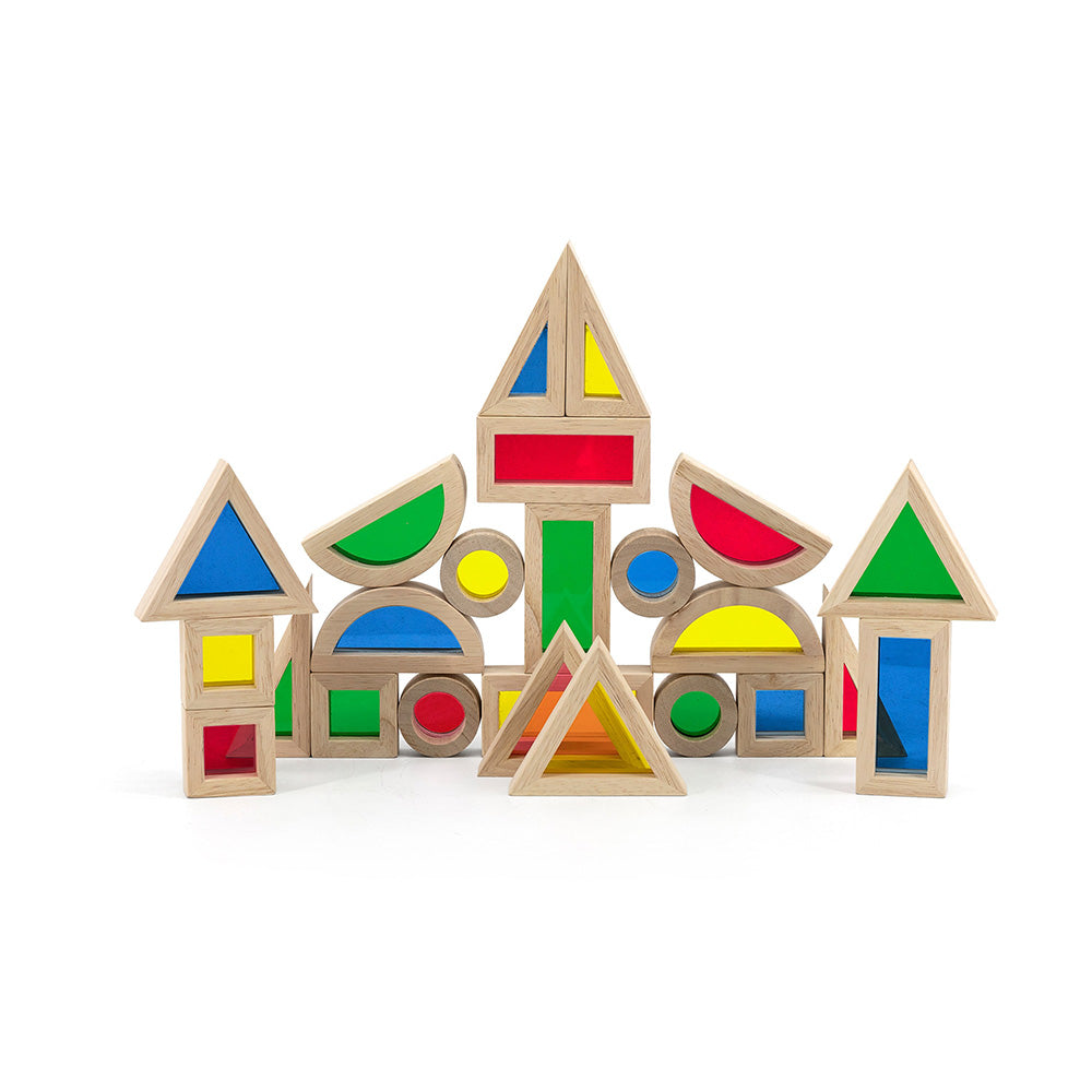Rainbow Sensory Window Blocks