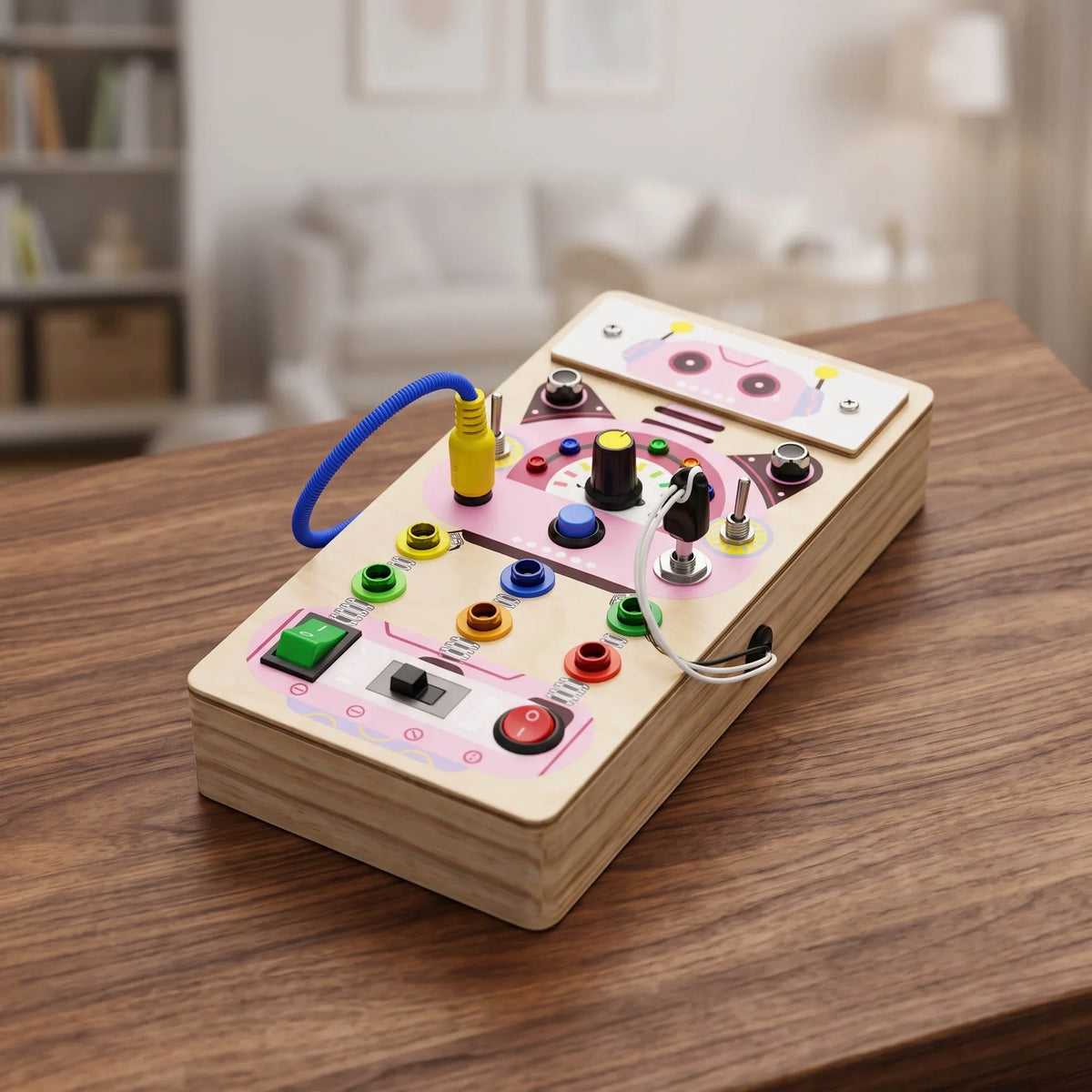 Pink Robot Busy Board